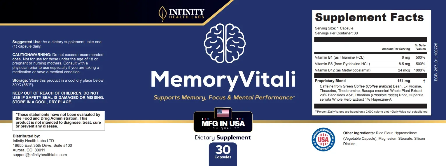 MemoryVitali Ingredients